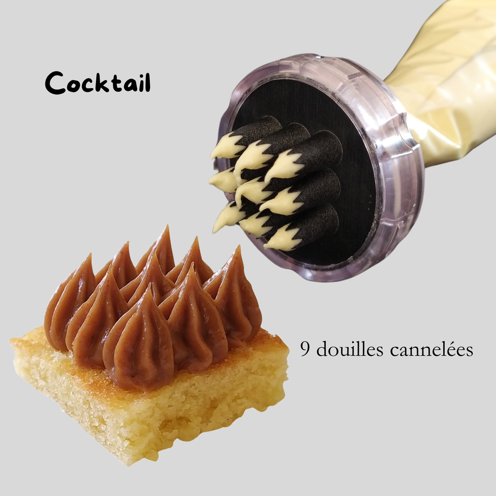 Plateau Cocktail - Carré cannelé 3x3 (No thanks  ( the tray only))