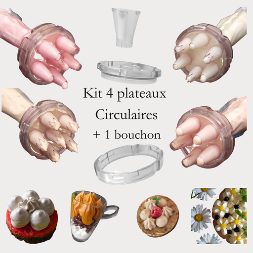 Complete set of 4 platters with cap - Multitip Kit